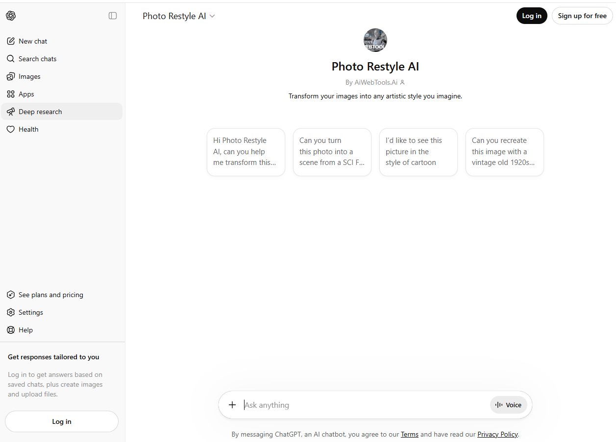 ChatGPT Restyle Tool