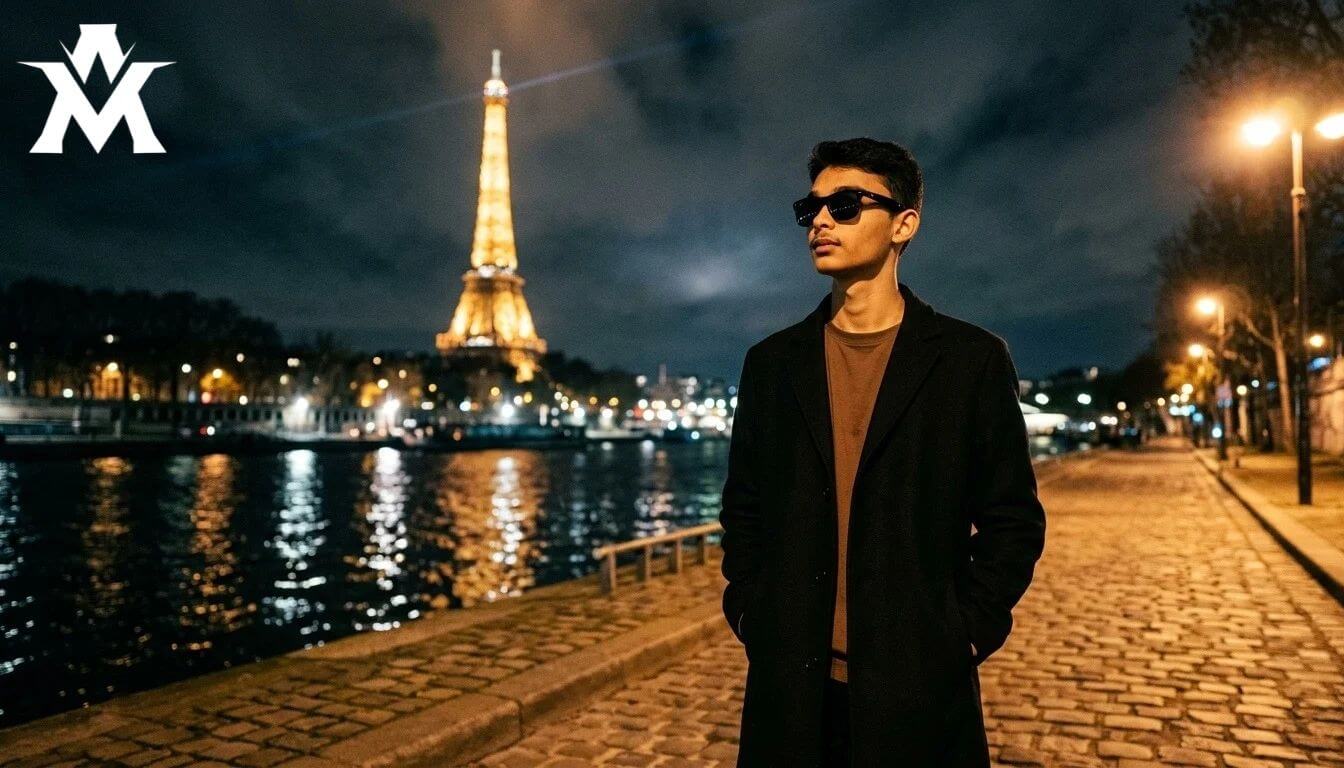 Boy with Eiffel tower